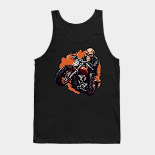 skull riding a motorcycle Tank Top